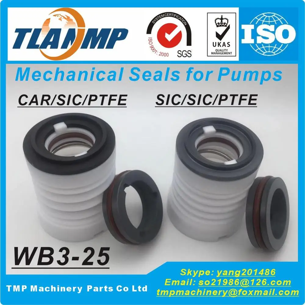 WB3 25 (материал: SIC/VIT/PTFE) механические уплотнения сильфона для химических насосов (10