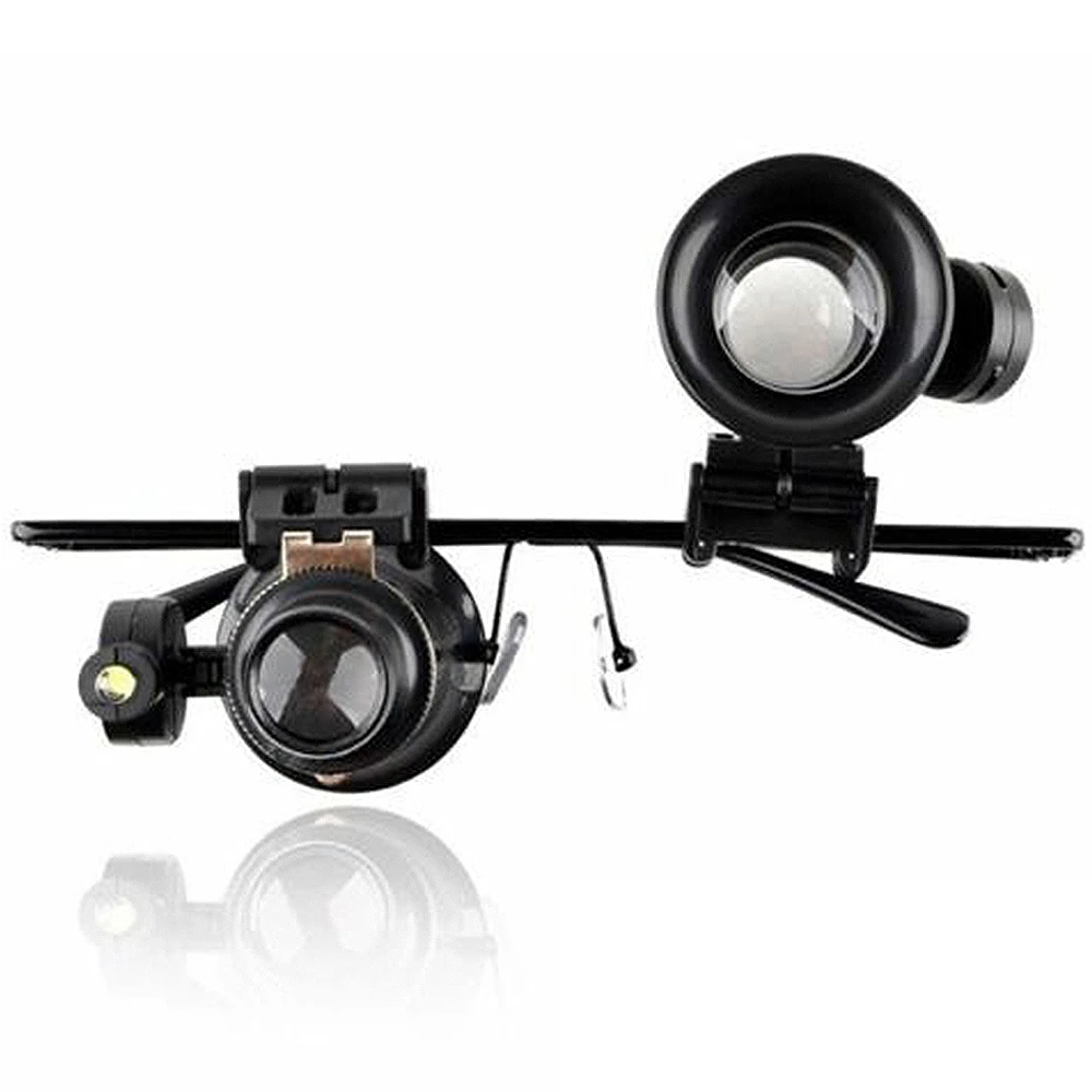 Горячая Распродажа увеличительное стекло с двойными линзами 20X Лупа ювелира