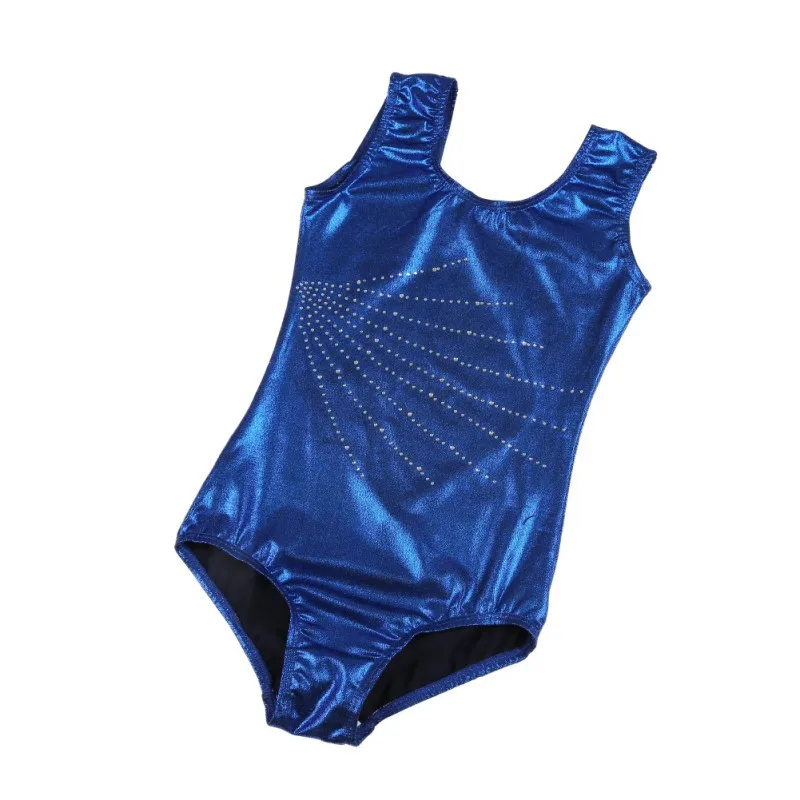 

5-14Y Kids Girls Bling Ballet Gymnastics Leotards Unitards Tight Romper Dancewear