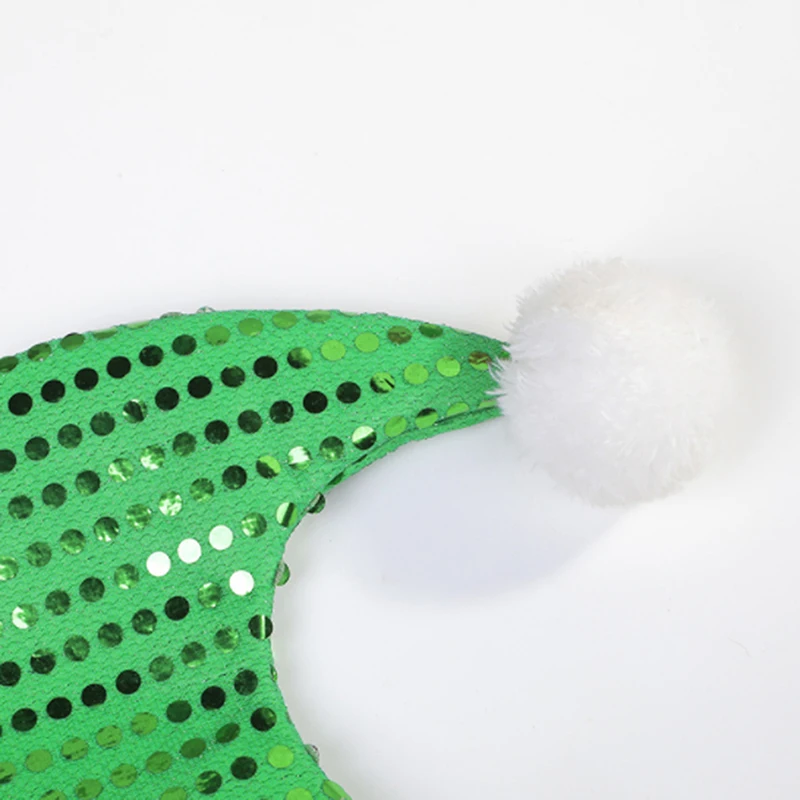 Рождественская шапка для взрослых и детей Красная Блестящая женская новогодние