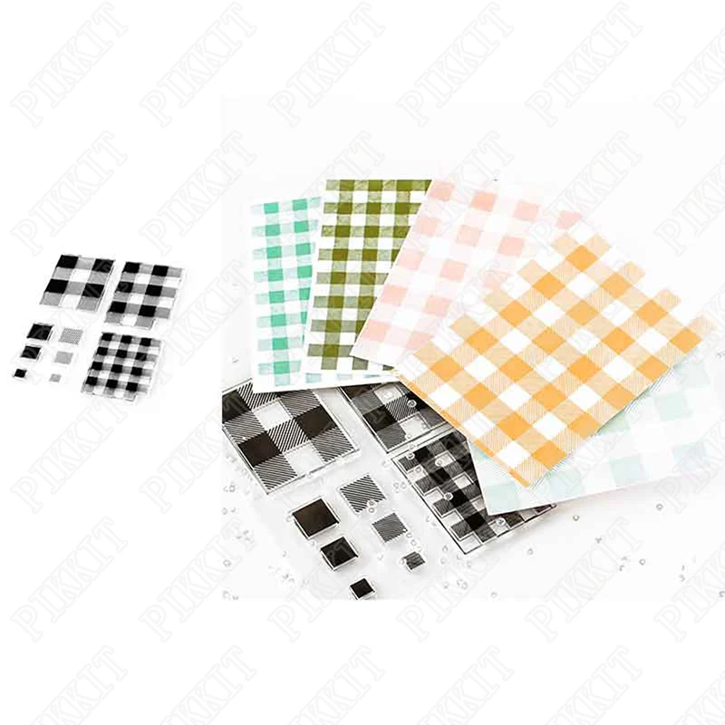 

2021 New Arrive Black And White Grid Stamps Diy Scrapbooking Card Paper Cards Handmade Album Sheets