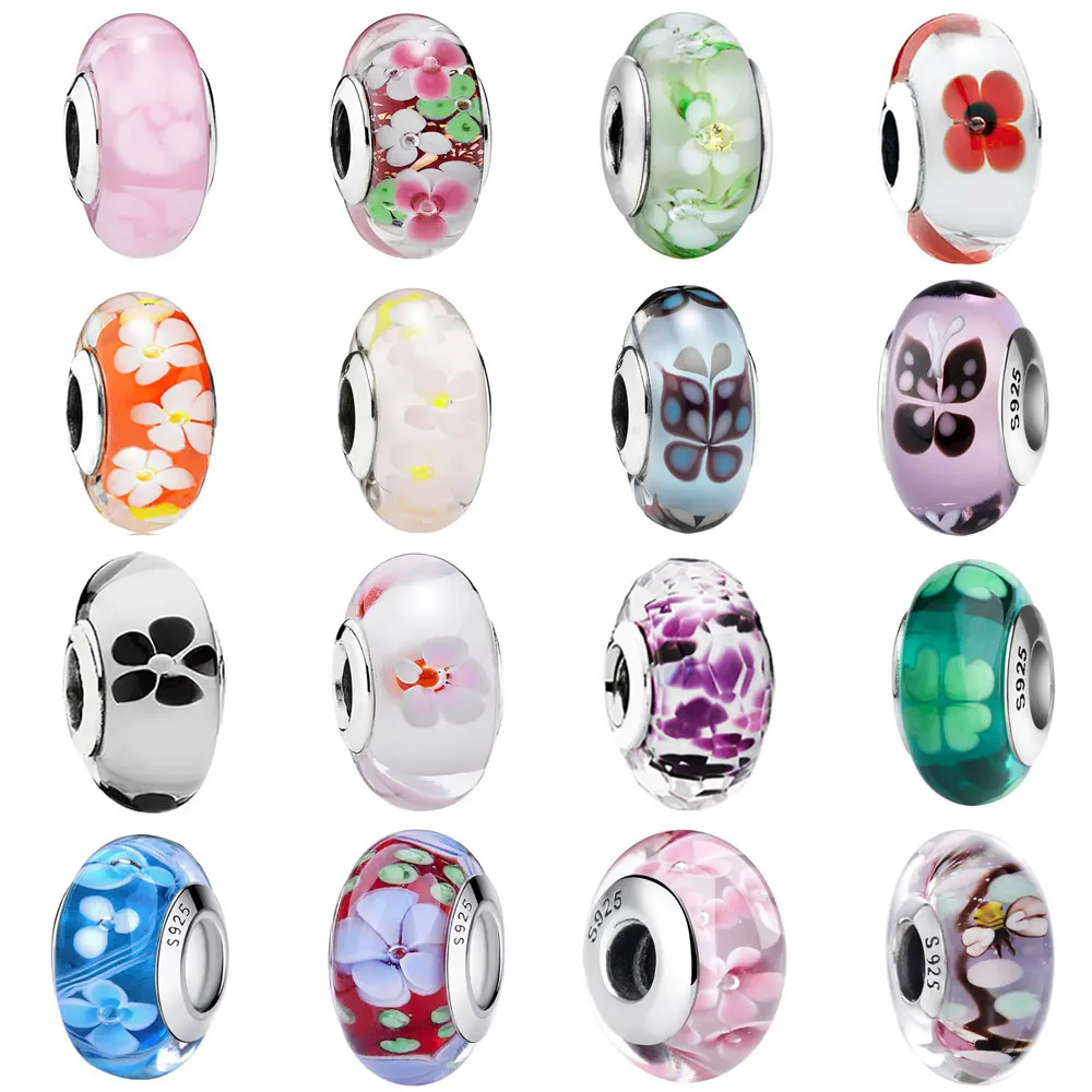 Бусины из муранского стекла женские серебра 925 пробы|Шармы| |