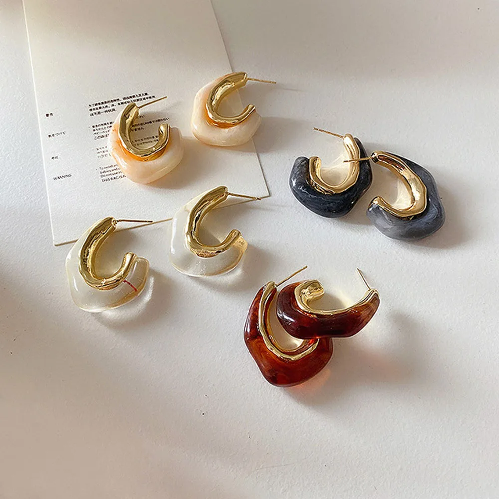 

Hoop Earrings Women 2020 New Fashion Stud Earrings Retro Trend Stud Earrings Women Trend Twist Elegant Ring Earrings