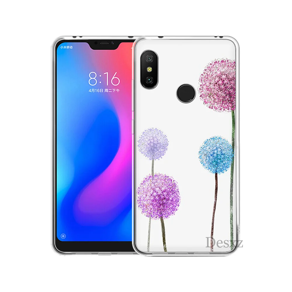 Чехол с акварельным цветком одуванчиком Lotu Lavender для Xiaomi Redmi mi 8 SE Note 5 5A 6 6X Pro X 2S A2 Lite