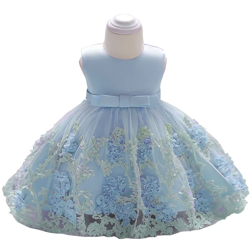 

New baby girl Princess Dress 100 days old fresh three dimensional flower princess dress dress dress for baby