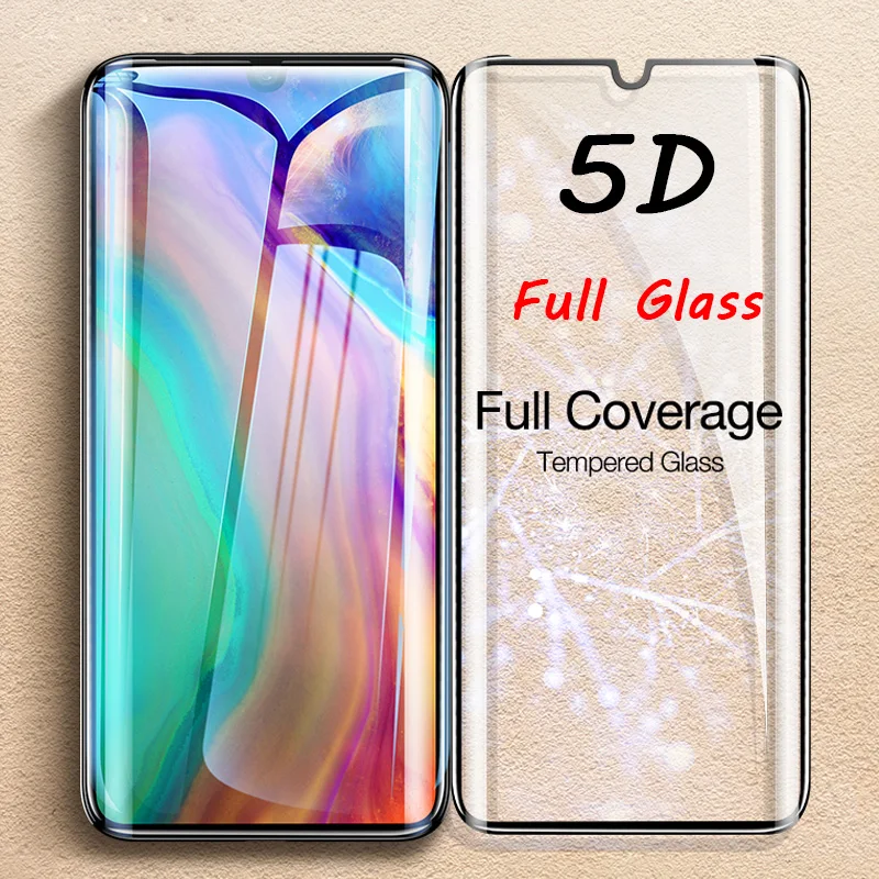 5D изогнутое закаленное стекло для Huawei P30 Pro Защитная пленка экрана смартфона P20 Lite