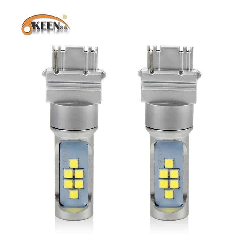 

2 шт., автомобильные светодиодсветодиодный лампы 3156 лм T25 P27W 12SMD 3535 12 В