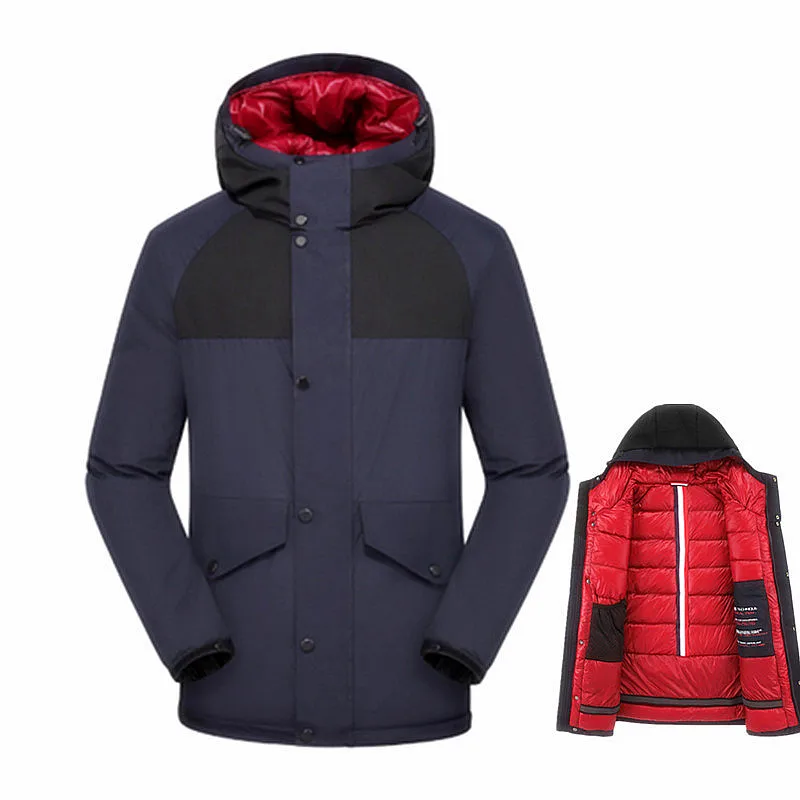 Зимняя и осенняя куртка Мужская белая длинная парка с капюшоном мужские толстые