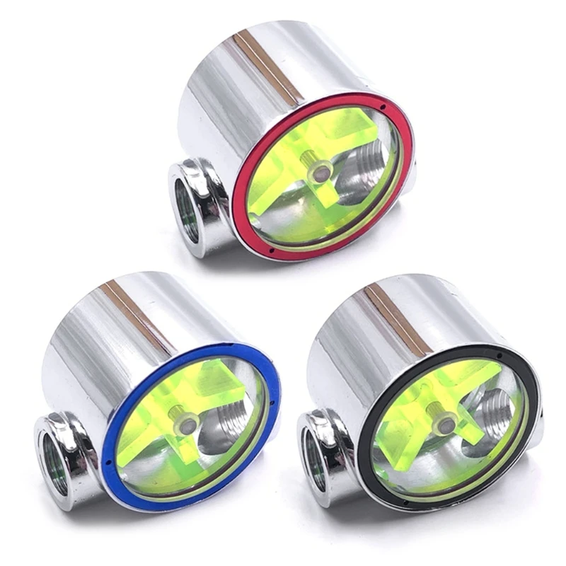 

Cooling Flow Indicator Water Cooling Monitoring G1/4 Thread Port Flow Meter Indicator for Pc Water Cooling 5 Impellers