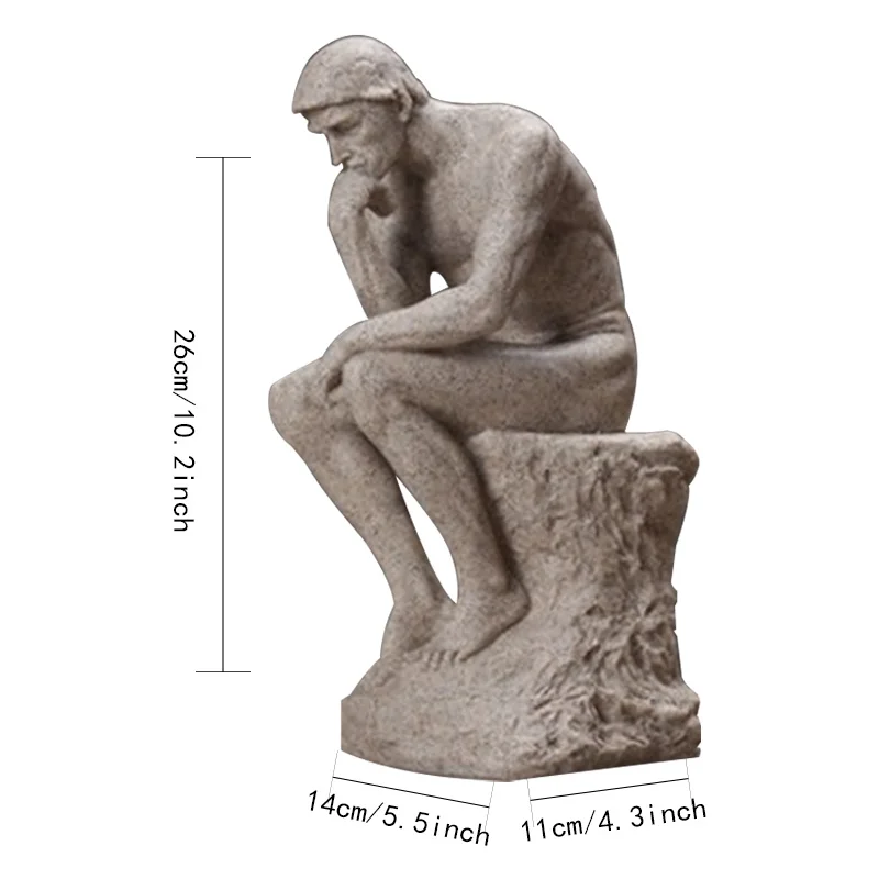 Rodin мыслитель статуя мужской фигура в Стиле Ню скульптура аксессуары для