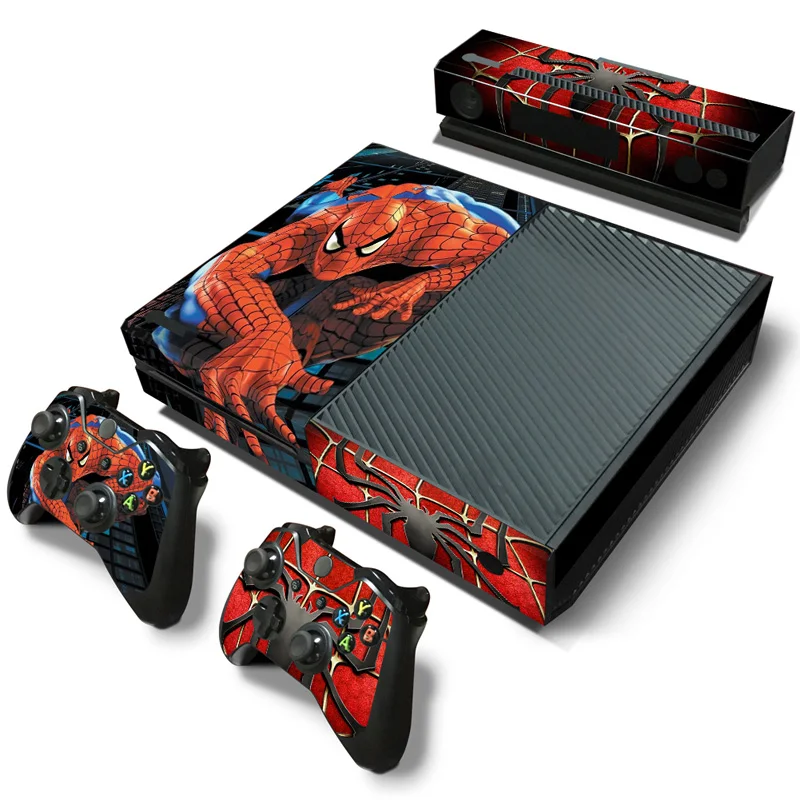 Marvel Spiderman Cartoon Style Sticker for XBOX ONE Skin Sticker Console and...