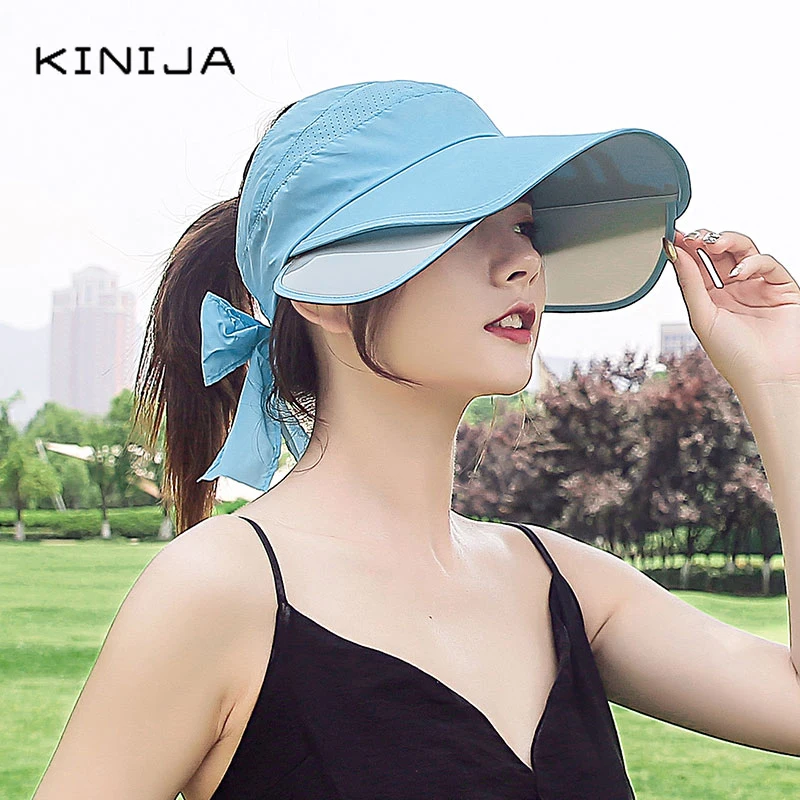 Летняя Солнцезащитная шапка Женская Выдвижная пустая верхняя шляпа Oem бейсболка