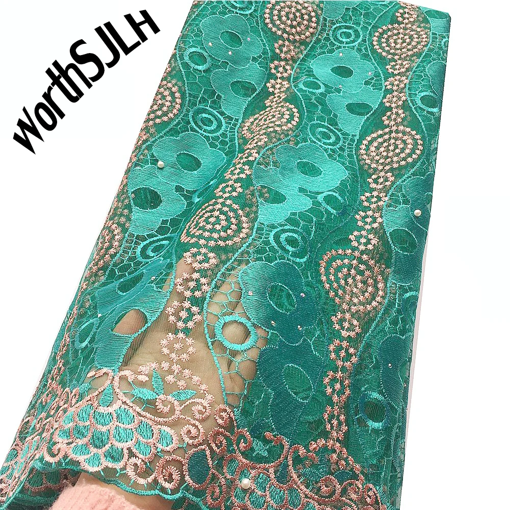 Красные последние Африканские кружева 2018 чистая нигерийская кружевная ткань