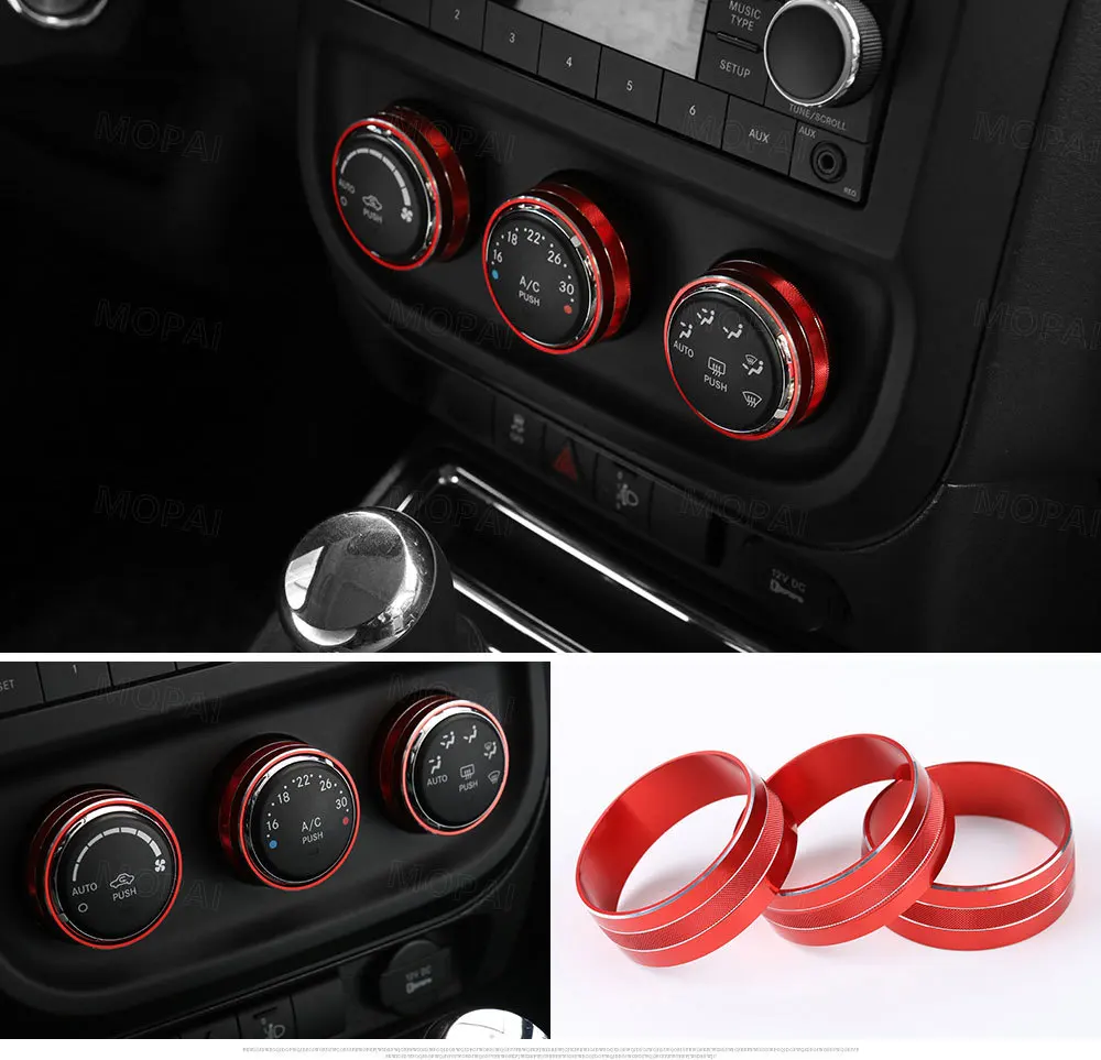 MOPAI интерьер Молдинги для Jeep Wrangler/Компас/Патриот автомобильного кондиционера, кнопка включения декоративная крышка автомобильные аксессуары