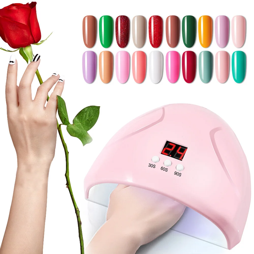 Светодиодный УФ-светильник для сушки ногтей 24 Вт ЖК-дисплей | Красота и здоровье