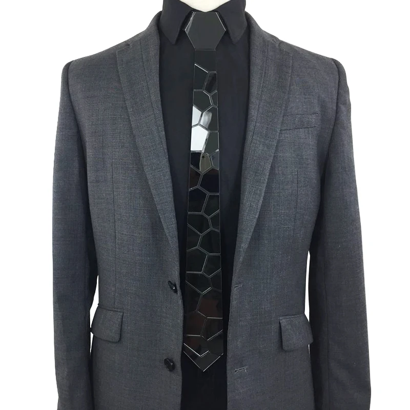 Черный зеркальный тонкий галстук в стиле s 13 стилей с классическим клетчатым