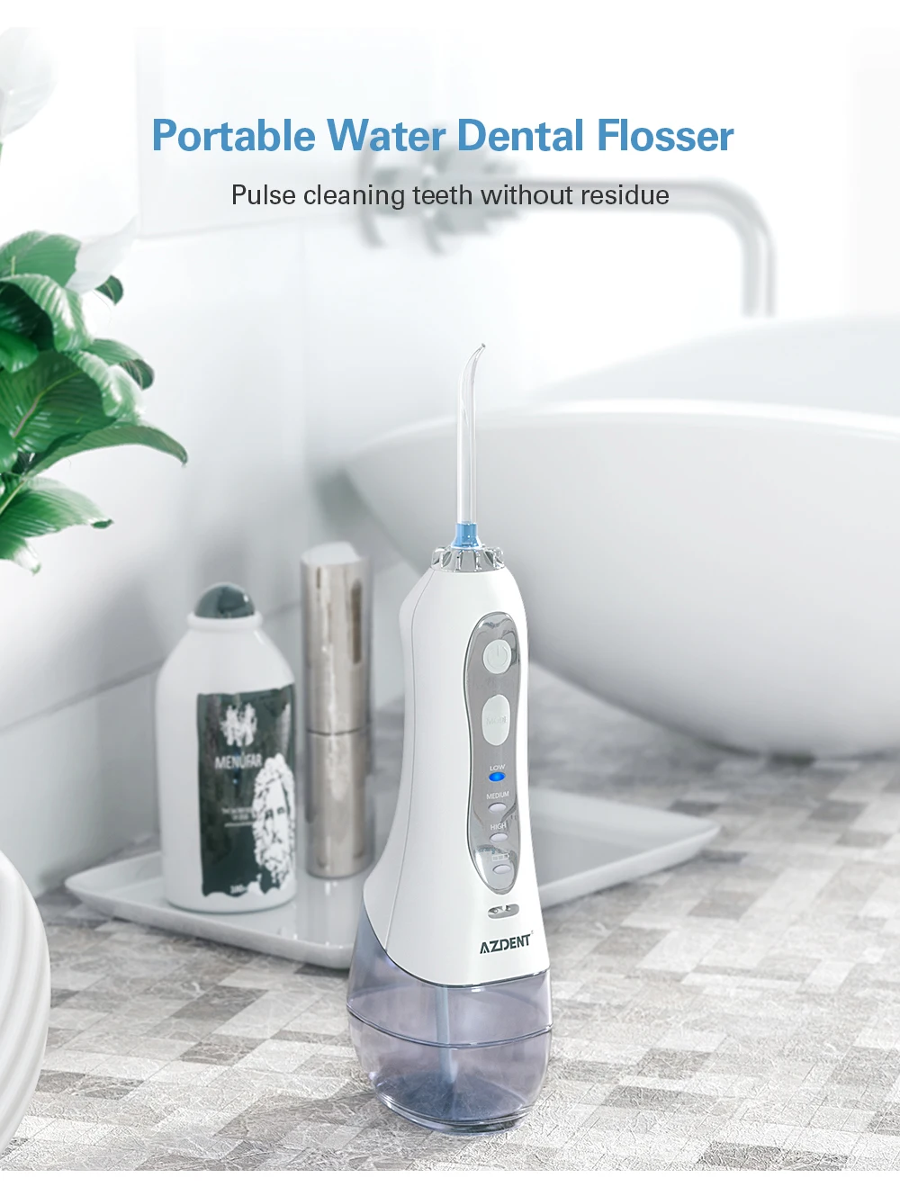 AZDENT беспроводной электрический ирригатор полости рта Портативный