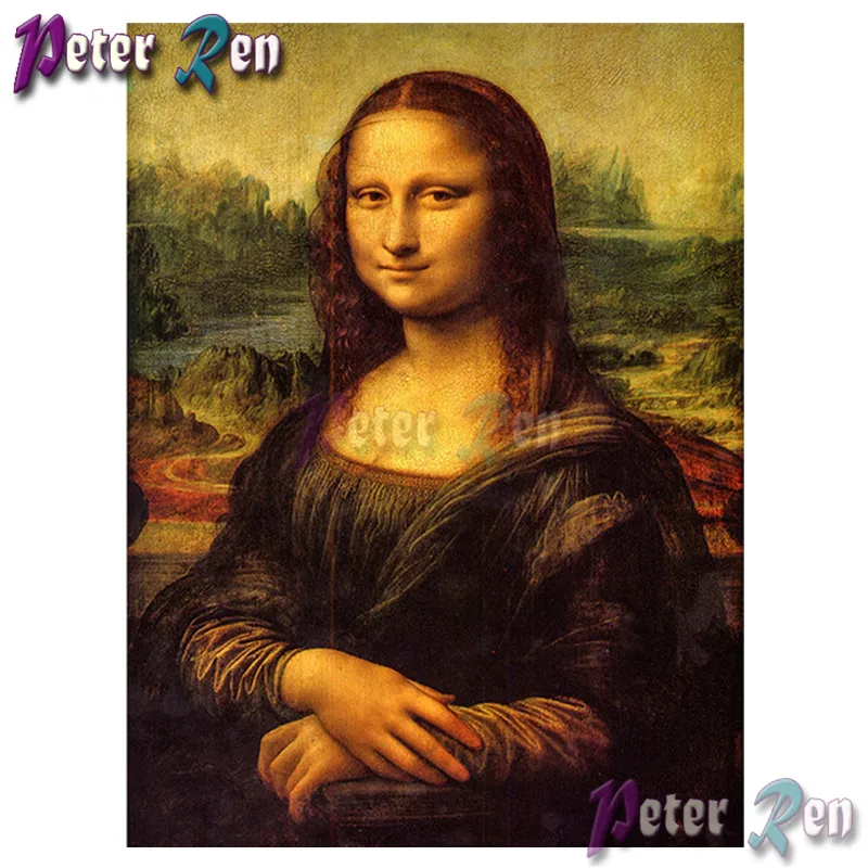5d алмазная картина крестиком Мона Лиза узор Сделай Сам полный квадрат круглая