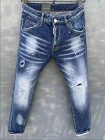 2021 new woman jeans classicauthentic dsquared2retroitalian brand womenmen jeanslocomotivejogging jeansdsq9150