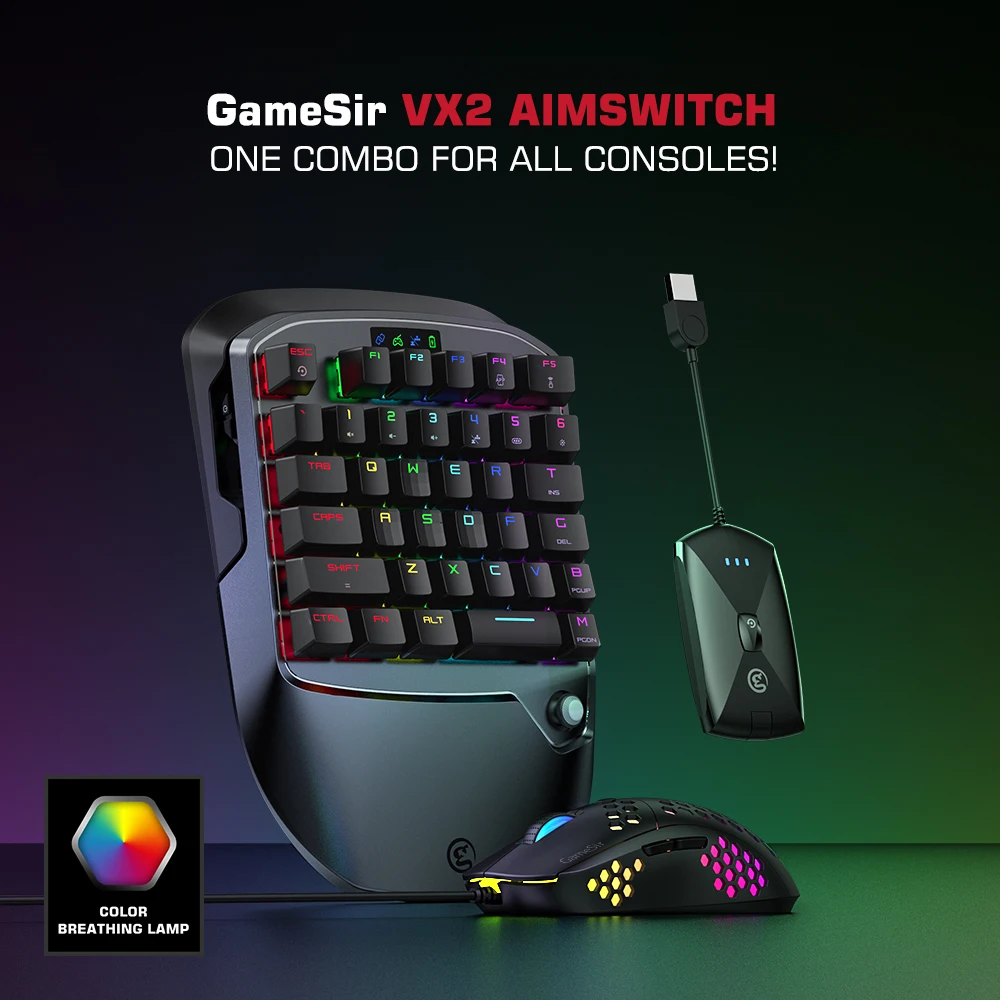 Клавиатура и адаптер GameSir VX2 AimSwitch для Xbox серии X/S / One PS4 Nintendo Switch Call of Duty PUBG|Геймпады|