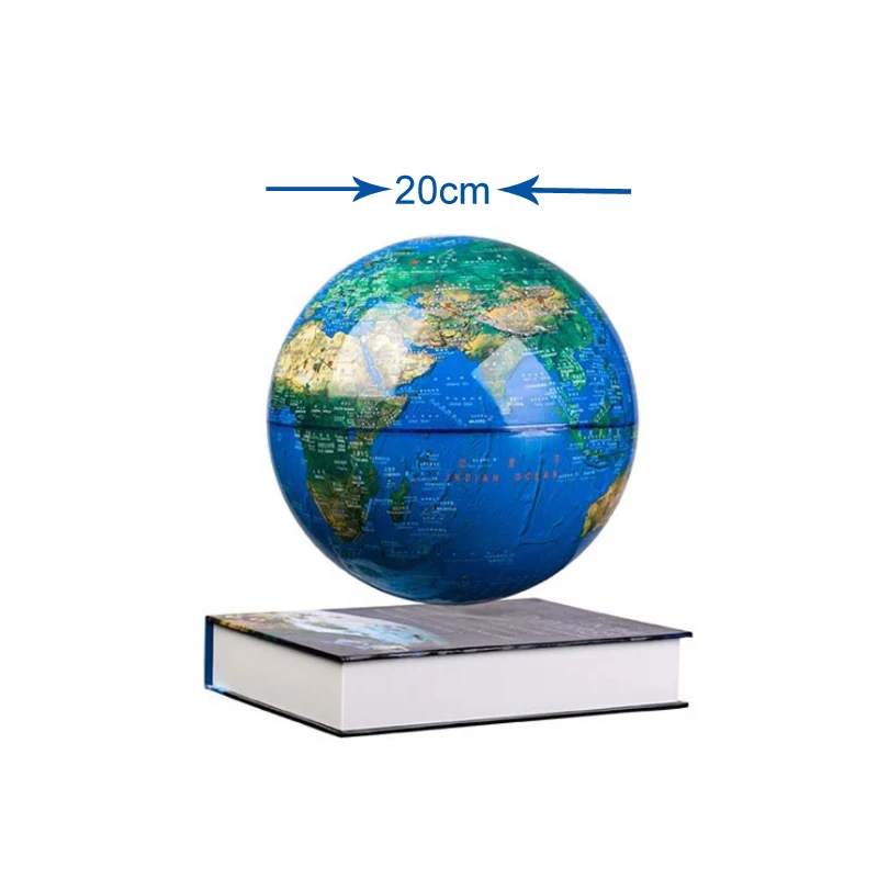 Магнитный левитационный глобус в морском стиле с книгой декоративным рисунком