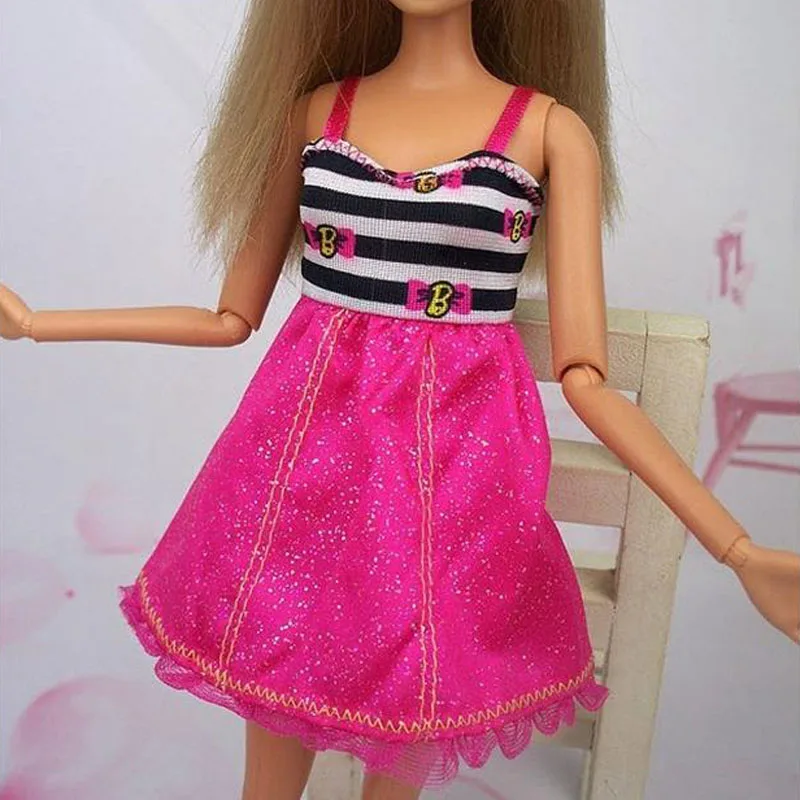 Цельнокроеная Повседневная кукольная одежда для кукол Барби 1/6 BJD короткие