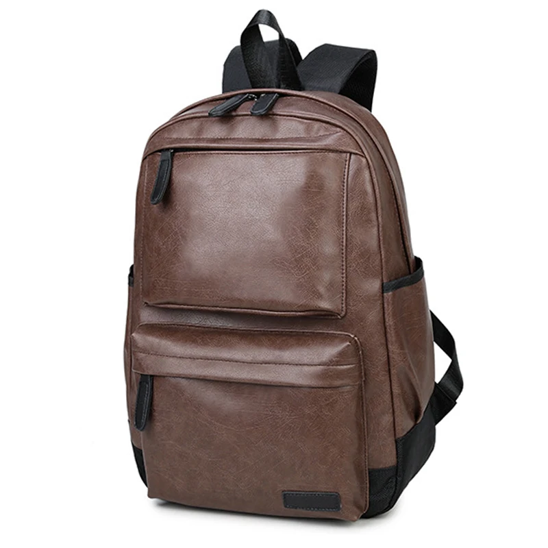 

New Fashion High capacity Men's Bag Male Bags PU Leather Designer Business Waterprof Backpack Laptop Pack Man School Backpacks