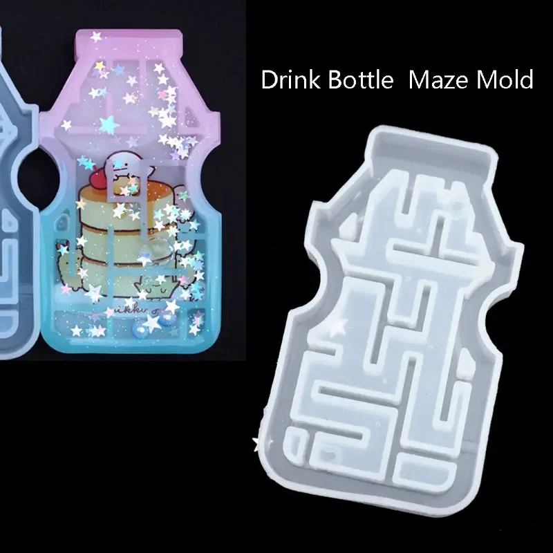 1 шт. Новое поступление лабиринт формы шейкер для бутылки молока УФ-смола