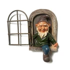 Полимерная непослушная фигурка гнома, карликовая садовая декоративная статуя, старик, лай, призрак, сказочное искусство, пасхальные игрушки для творчества