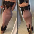 Платье для матери невесты с открытыми плечами и длинным рукавом, кружевное вечернее платье-футляр, вечернее платье на заказ, большие размеры