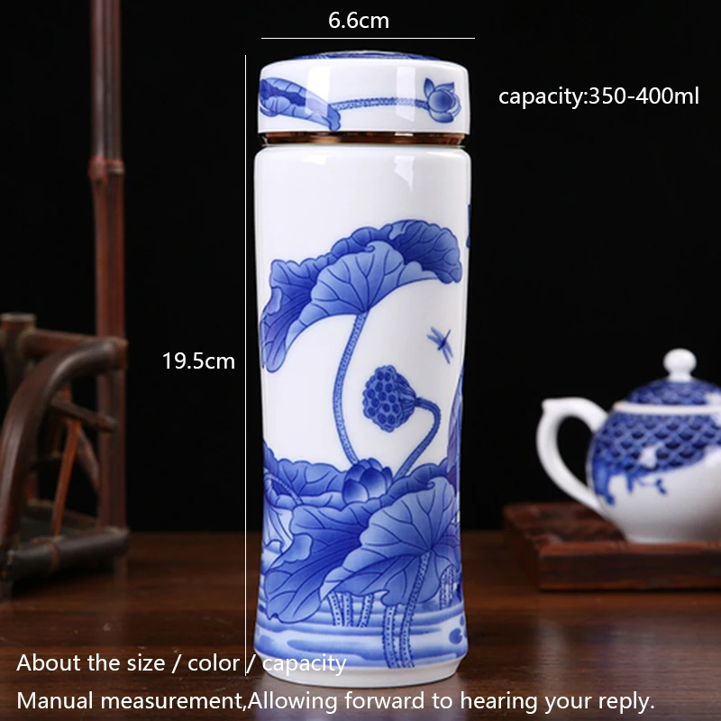 Двухслойная керамическая бутылка для воды Цзиндэчжэнь высококачественные