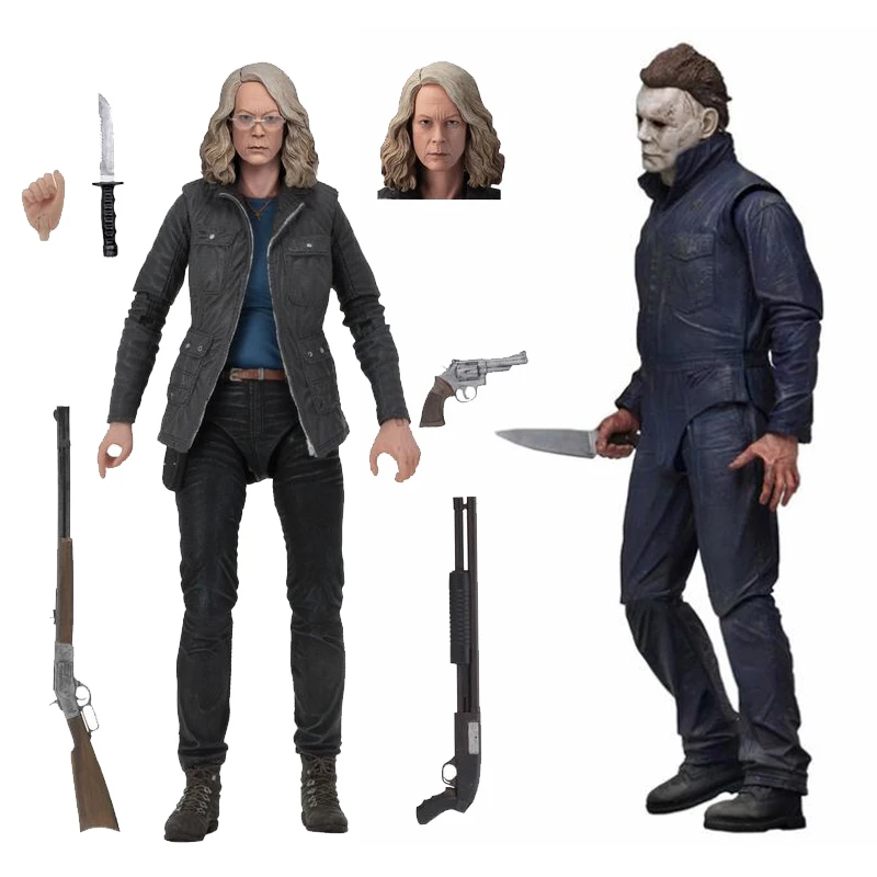NECA Хэллоуин Ultimate Laurie Strode Майкл Майерс Тыква светодиодный светильник кой ПВХ экшн