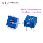 10 шт., резистор для триммера 3362P, 101, 201, 501, 102, 202, 502, 103, 3362, 100, 500R, 1K, 2K, 5K, 10K, 20K, 50K, K