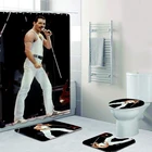 Крутые Фредди Меркури Queen-полоски, домашний декор, подарки, Freddie Mercury, занавеска для душа, набор для ванной, водонепроницаемая занавеска для ванны