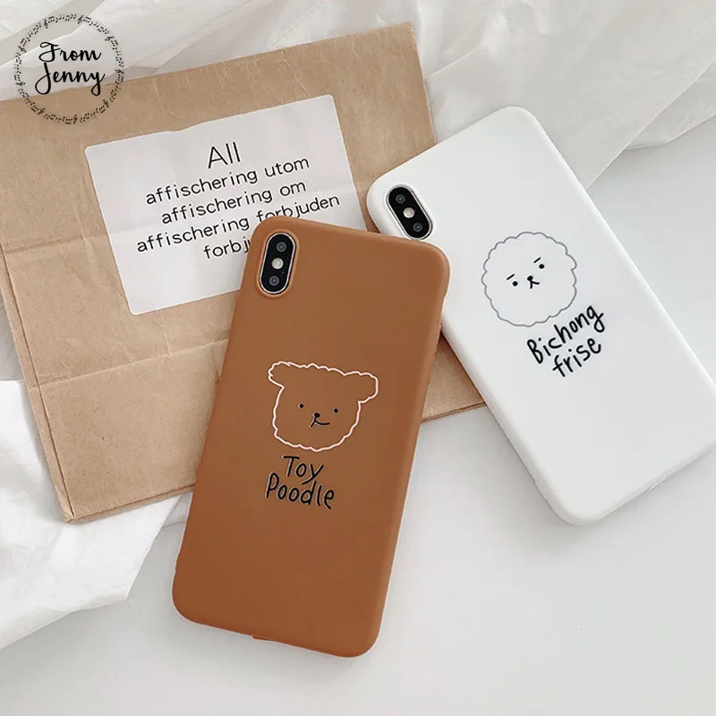 From Jenny мультфильм для iPhone x xr xs max 6 6s 7 8 плюс однотонные с принтом в виде букв