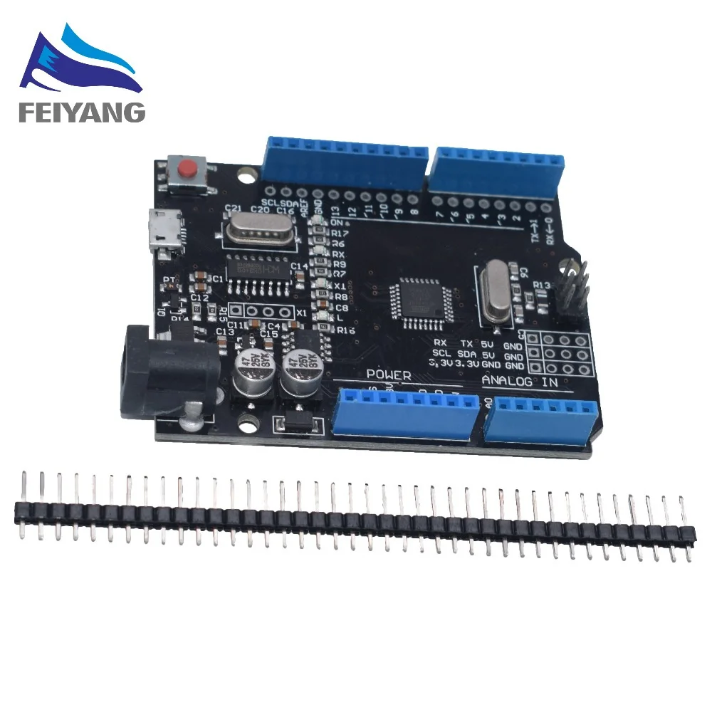 Один комплект черный/синий/красный UNO R3 CH340G+ MEGA328P чип 16 МГц UNO R3 для Arduino