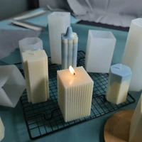 aromatherapy candle silicone mold diy korean simple fine grained rectangular candle making supplies christmas resin mold