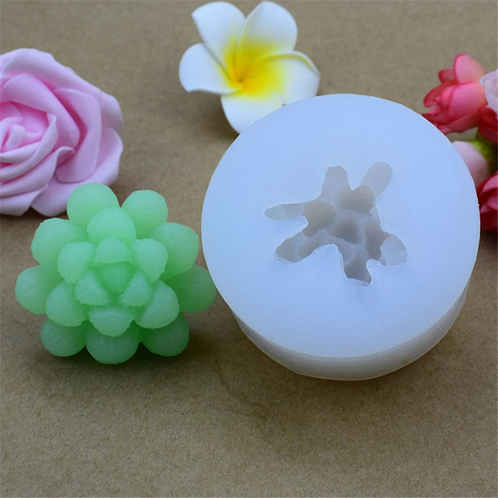 

3D Succulent Shaped Silicone Fondant Cake Decorating Mold Epoxy Resin Glue Chocolates Molds Baking Tools Kitchen Accessories