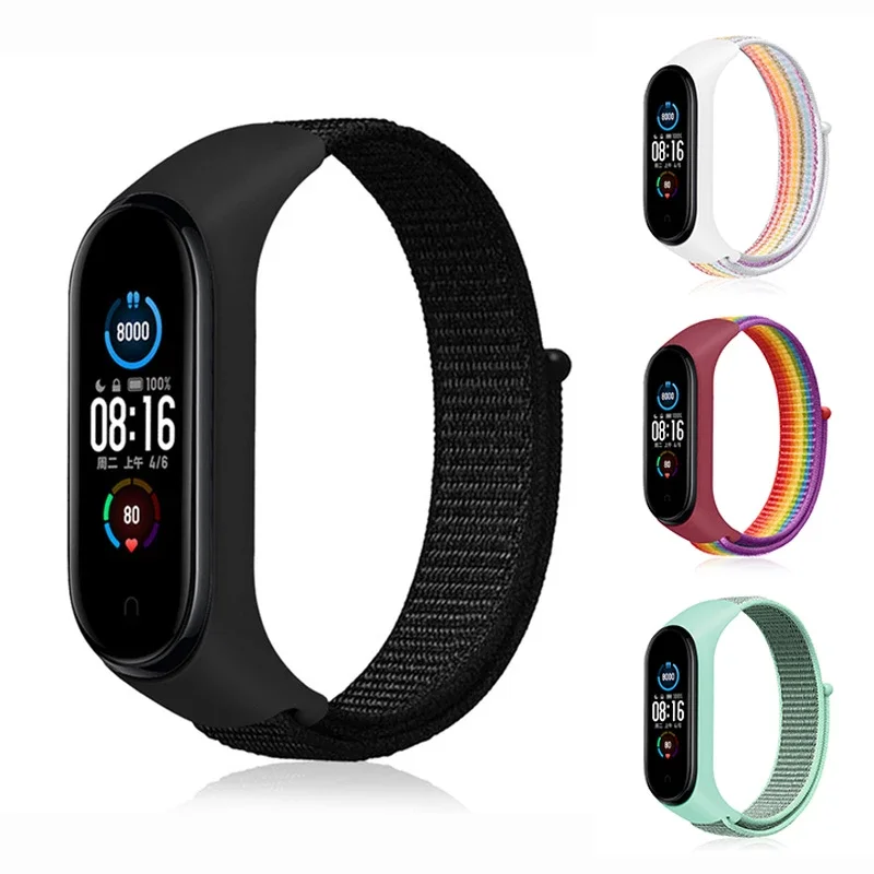 Ремешок нейлоновый для xiaomi mi band 4 спортивный браслет наручных часов Mi 5 3 6 7 |