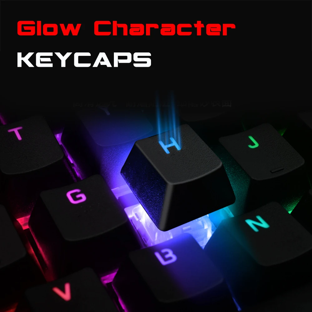 mechanical keyboard wired gaming keyboard rgb mix backlit 87 104 anti ghosting blue red switch for game laptop pc russian us free global shipping