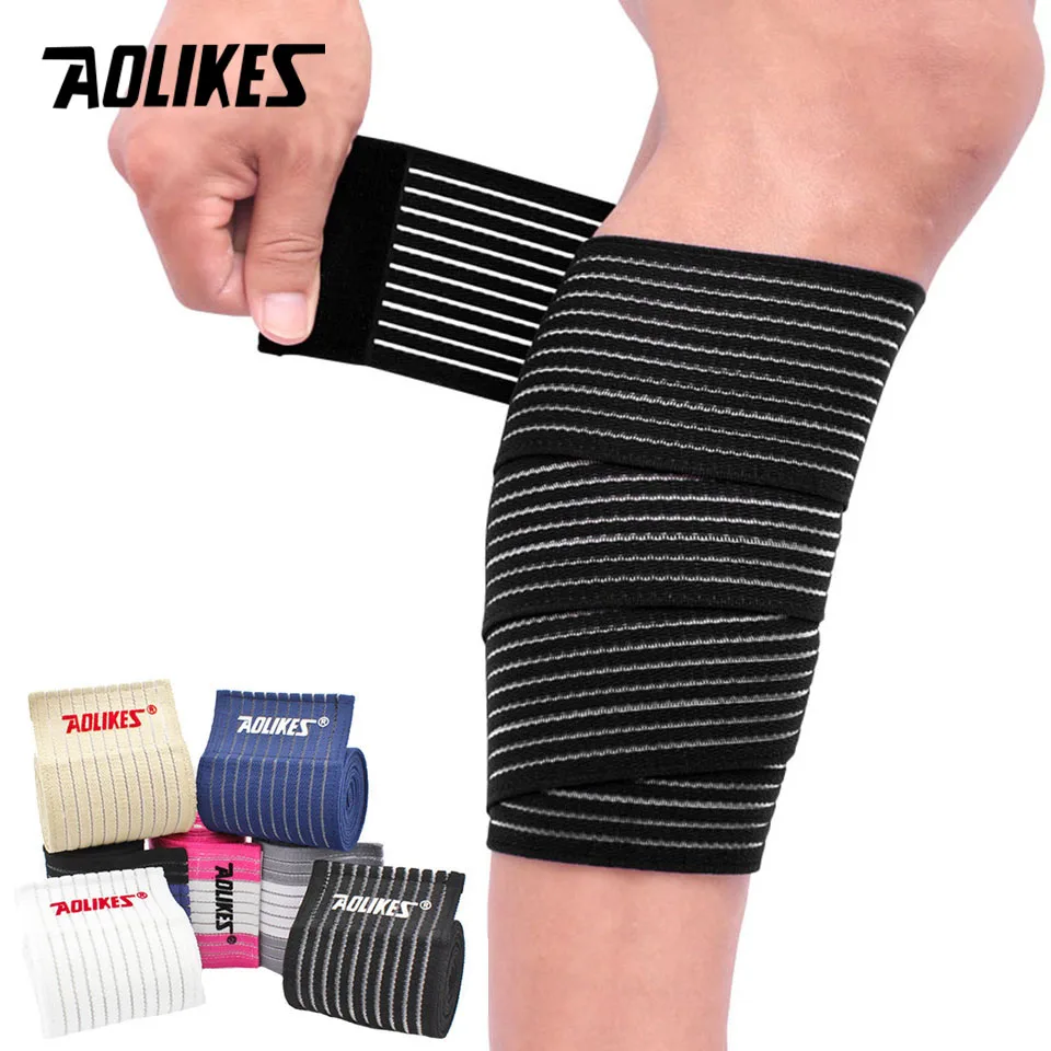 

AOLIKES 1PCS 90cm 120cm Elastic Bandage Sport Knee Support Strap Knee Pads Physical Protection Band for ankle leg wrist wraps