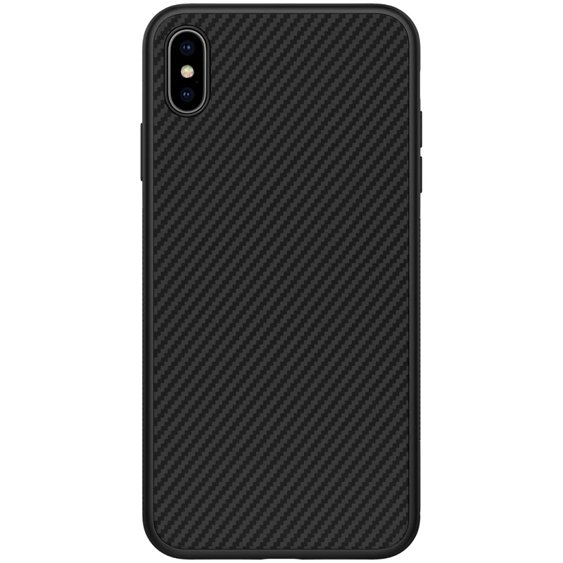 Для iPhone X XR XS Max чехол для iPhone 6 6S Plus чехол NILLKIN Роскошный чехол из синтетического волокна Защитный чехол для телефона задняя крышка - Цвет: Black