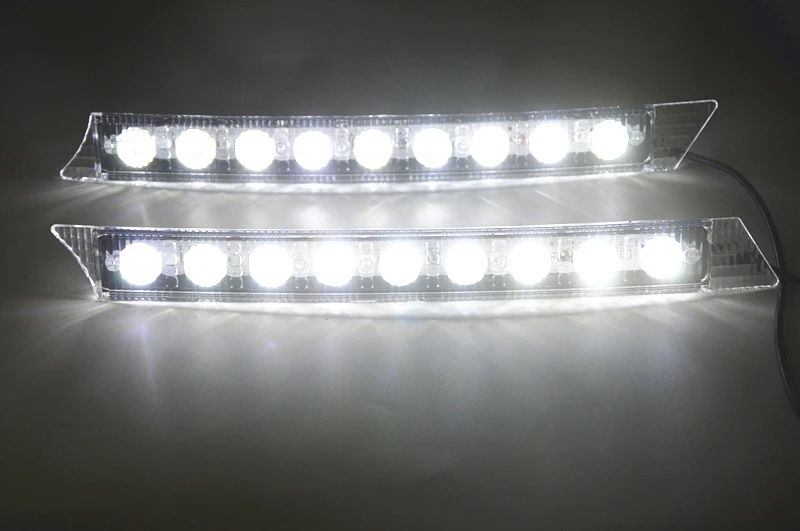 2x авто 9LED белый ходовой огонь DRL желтая лампа поворота 12 В. поворотные огни|daytime