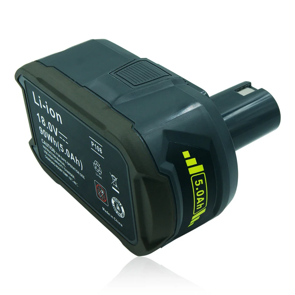 18 в 5000 мА/ч, RB18L50 литий Перезаряжаемые Батарея для Ryobi P104 P105 P102 P103 P107 P109 P108+ P117 Зарядное устройство для Ryobi 9,6 в-18 в