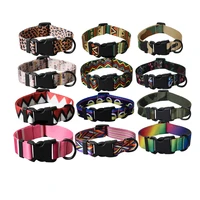 pet webbing collar ethnic style printing buckle dog collar suitable for small and medium sized cat and dog collar pet products