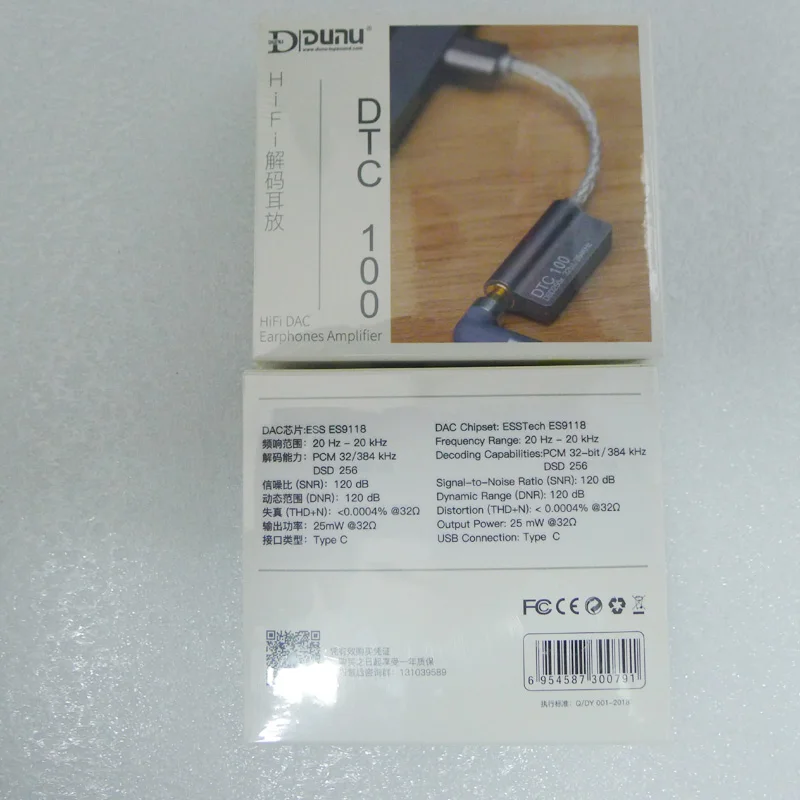 DUNU HiFi наушники усилитель DTC100 / DTC 100 ESS ES9118 чип TYPE C до 3 5 мм PCM 24 бит/384 кГц DSD256 для