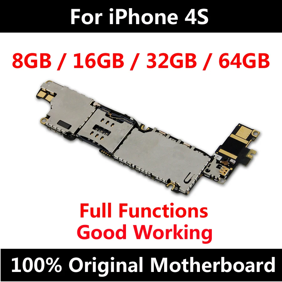 Для iPhone 4S оригинальная материнская плата полная разблокированная официальная версия материнская плата IOS вся материнская плата для замены