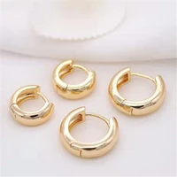 new fashion gold color plated copper glossy round earrings for women circle stud earrings female jewelry statement party gifts