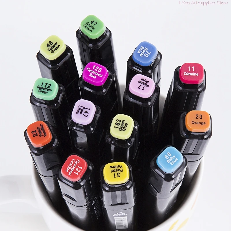 

TOUCHfive 80 Color Animation Marker Pen Set Drawing Sketch Markers Dulal Tips Alcohol Based Black Body Art Supplies