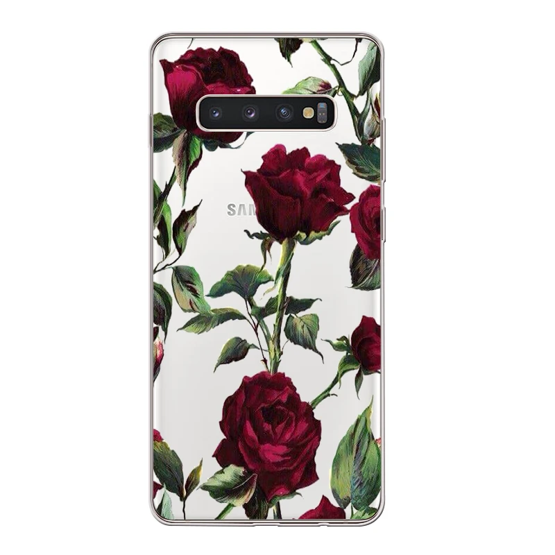 Ciciber симпатичный цветок Роза чехол для Samsung Galaxy S9 S8 S7 S6 S5 S10 S10e + Edge Plus телефонные